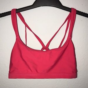 Fixed Back Pink Bikini Top